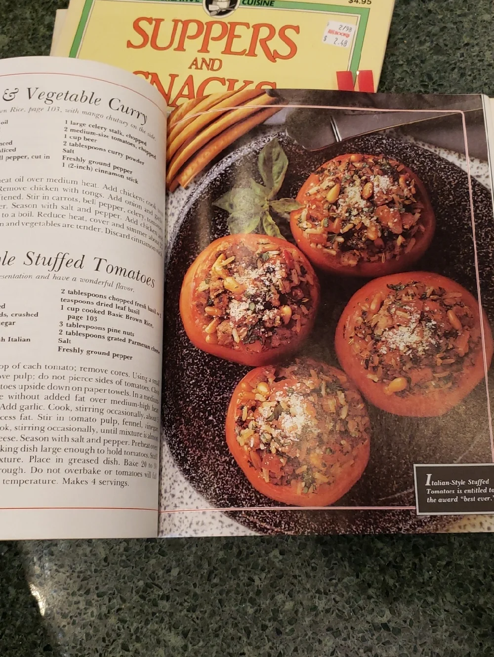 Cookbook Recipe Books Main Courses, Supper and Snacks, High Fiber